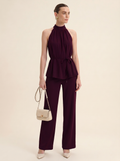 The Halter Co-ord - Wine