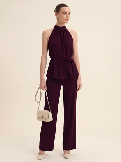 The Halter Co-ord - Wine