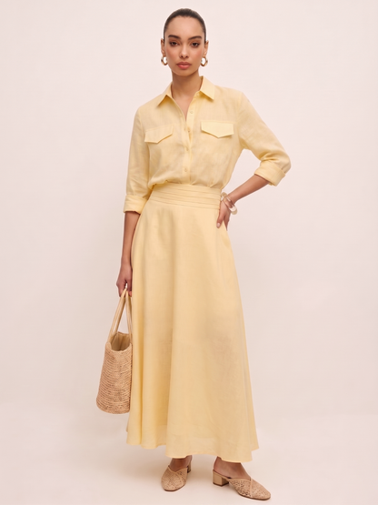 The Skirt Co-ord - Butter Yellow