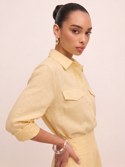 The Skirt Co-ord - Butter Yellow