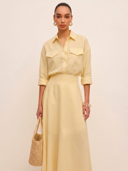 The Skirt Co-ord - Butter Yellow