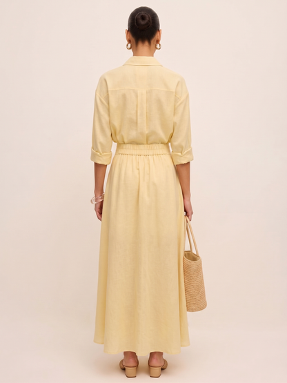 The Skirt Co-ord - Butter Yellow