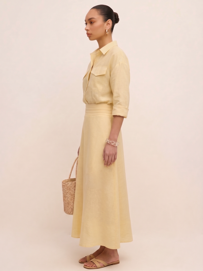 The Skirt Co-ord - Butter Yellow