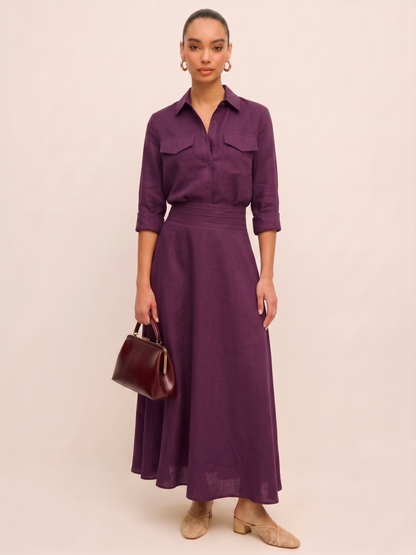 The Skirt Co-ord - Plum