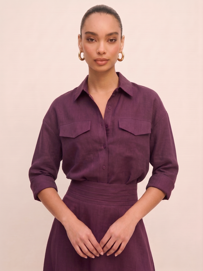 The Skirt Co-ord - Plum