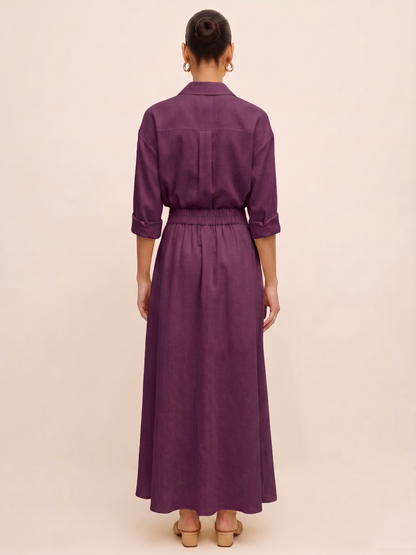 The Skirt Co-ord - Plum