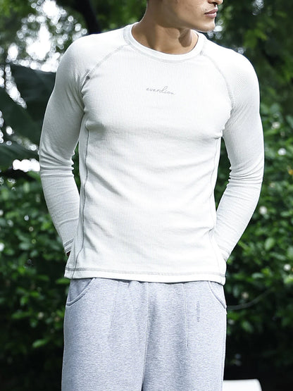 Waffle Contrast Stitch Tee