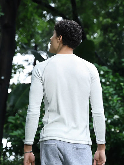 Waffle Contrast Stitch Tee