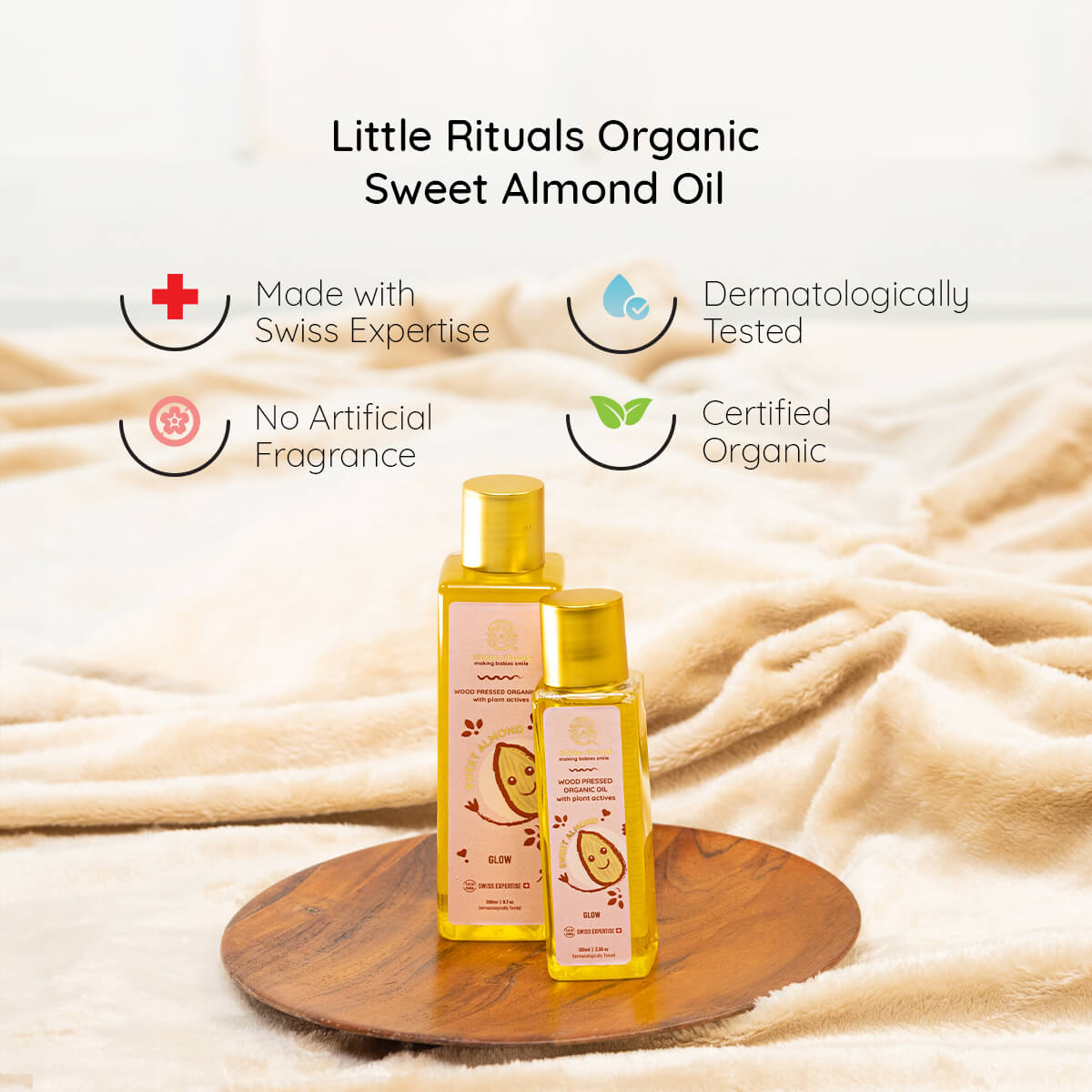 Wood-Pressed Organic Sweet Almond Oil