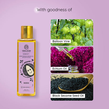 Wood-Pressed Organic Black Sesame Oil