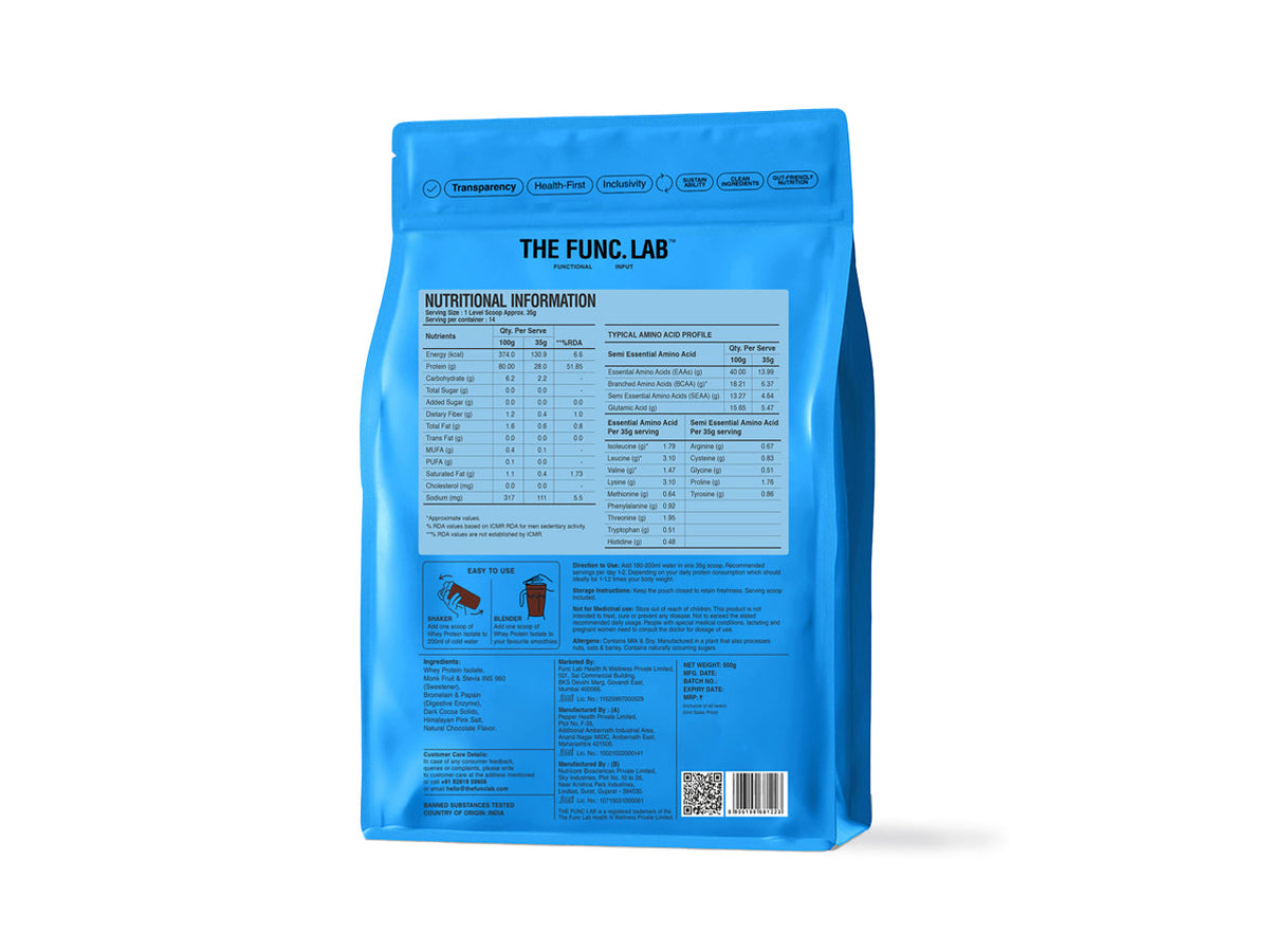 Whey Protein Isolate Dark Chocolate