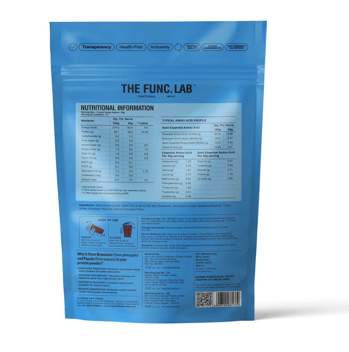 Whey Protein Isolate - Chocolate