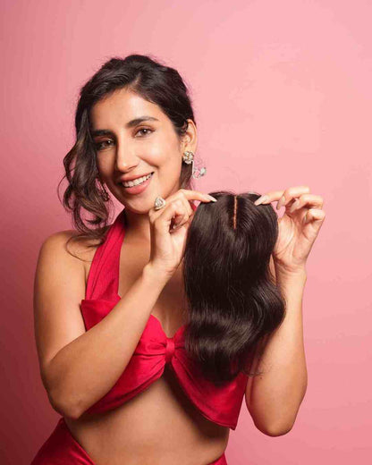 Wavy Hair Topper For Short Hair – Silk Top Topper 3x4 | Human Hair