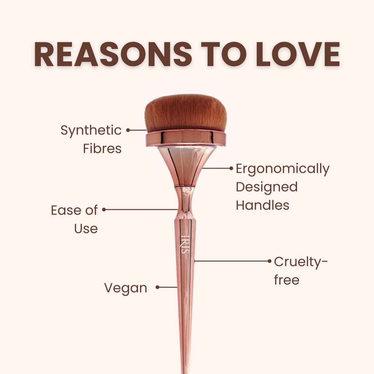 Luminous Hd Foundation Brush | Iris Cosmetics at Broadway