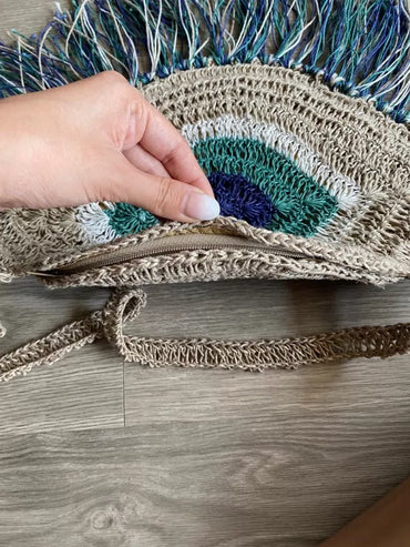 Handmade Evil Eye Boho Sling Bag | Evil Eye Jewel X Nish Hair