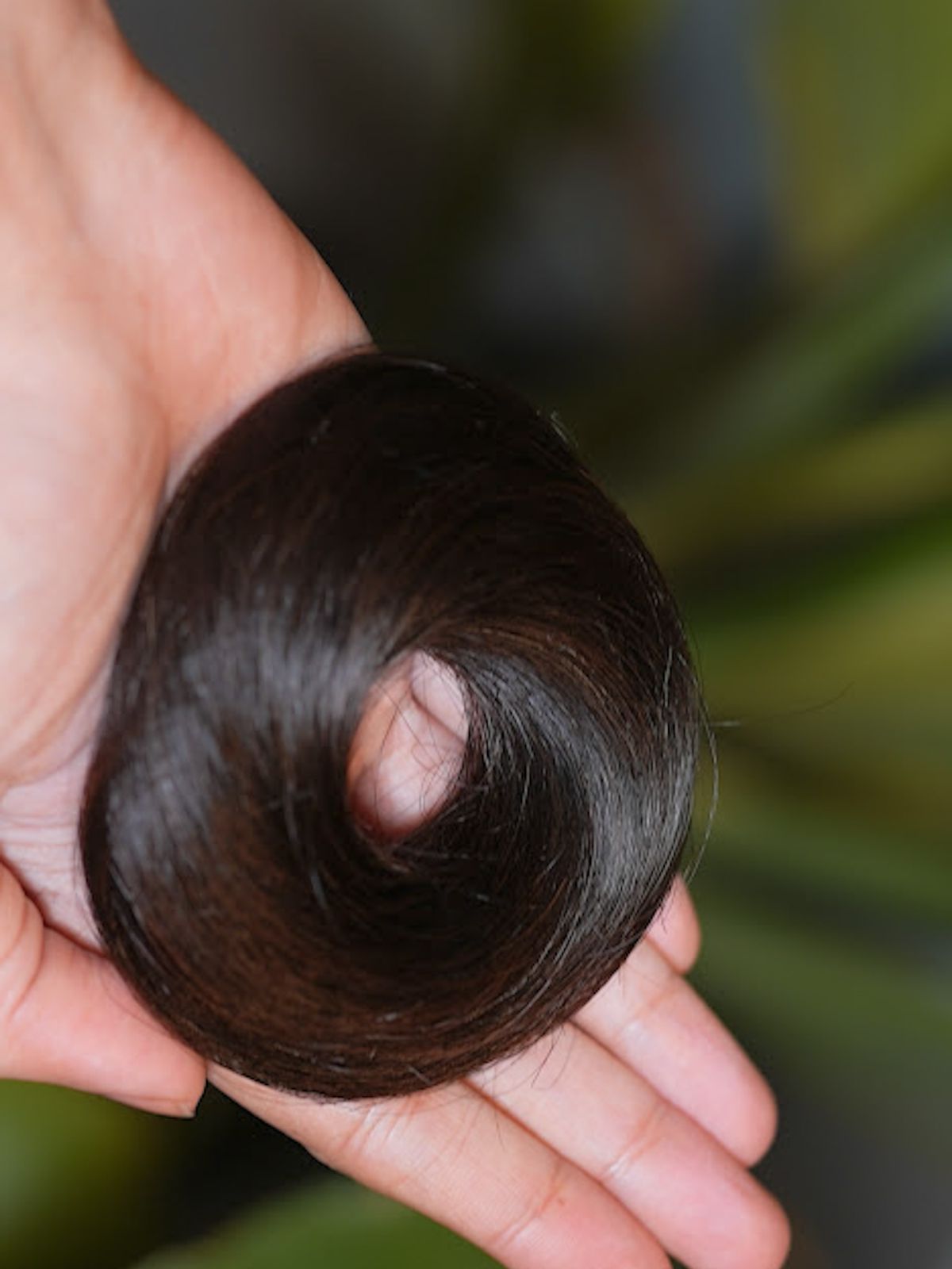 Human Hair Donut Scrunchies Natural Black | Nish Hair | Nish Hair at Broadway