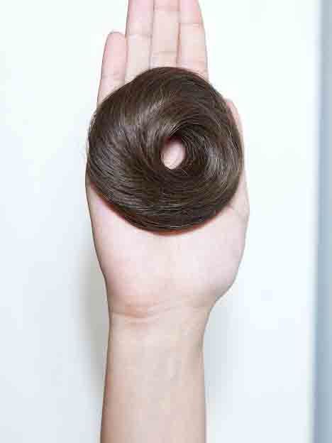 Human Hair Donut Scrunchie Dark Brown | Nish Hair | Nish Hair at Broadway