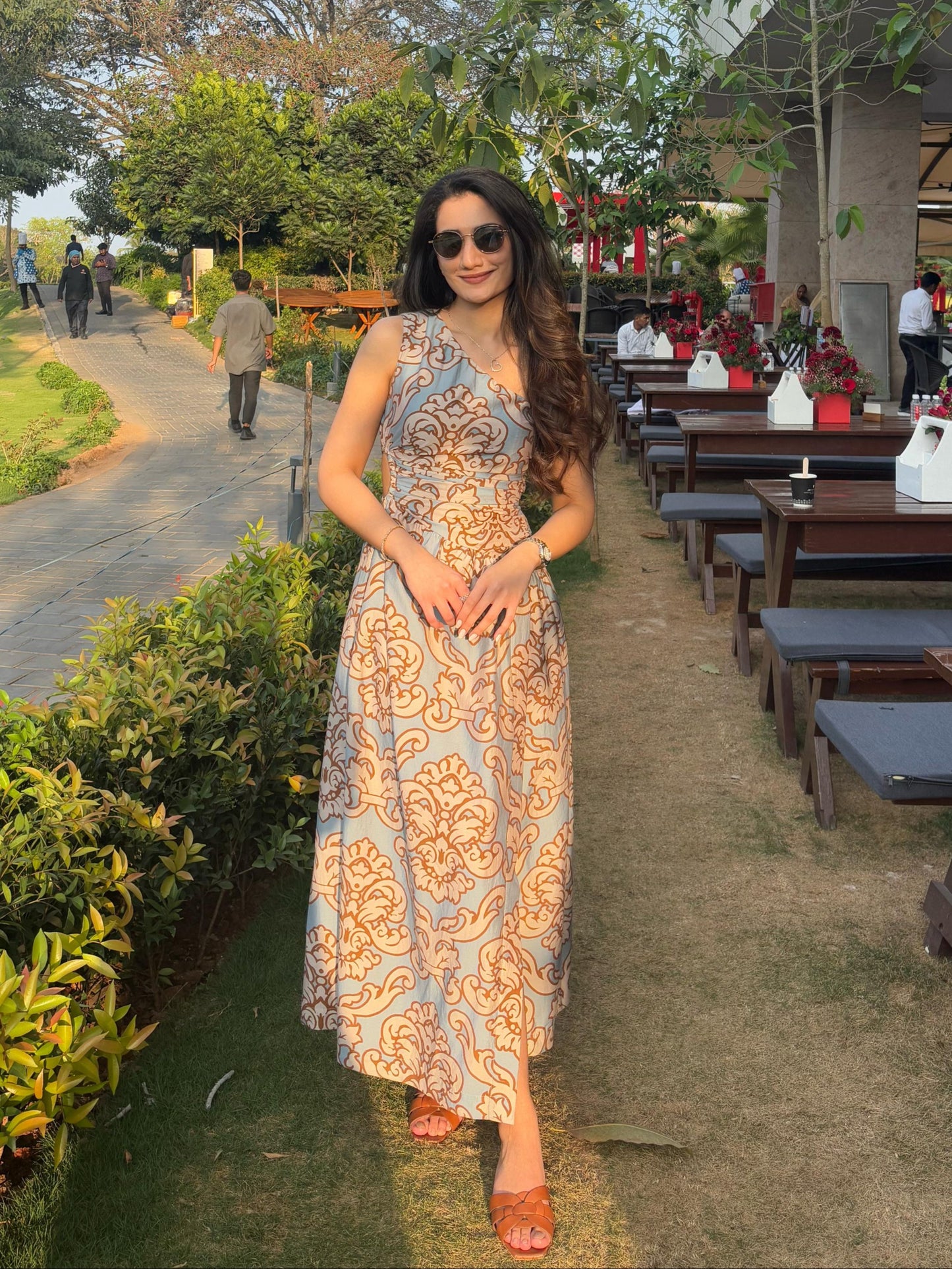 Tushita Mehta in our Kiara Printed Dress | Style Island at Broadway
