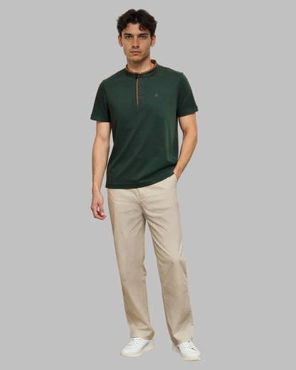 Terra Suede Green Mandarin Polo