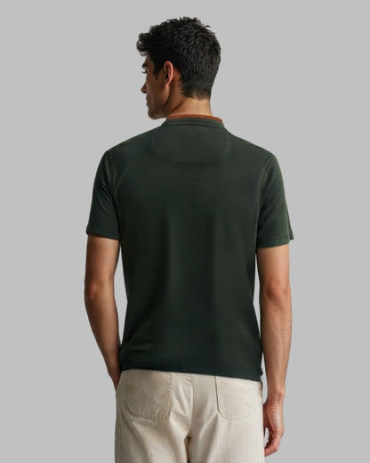 Terra Suede Green Mandarin Polo