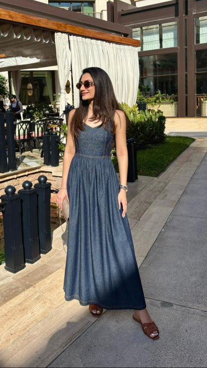 Hailey Denim Maxi | Style Island at Broadway