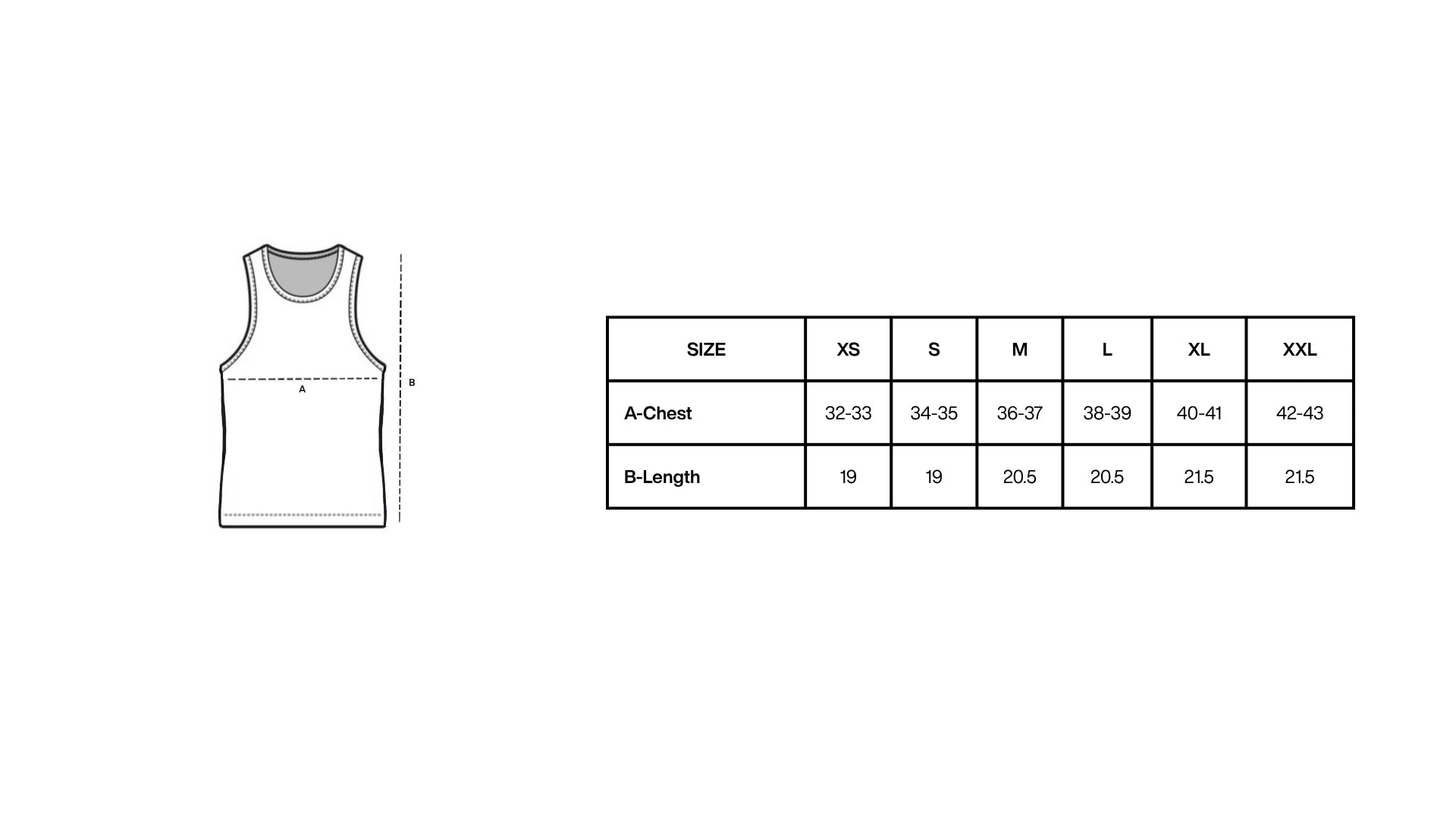 Size Chart for Lemon Baby Tee