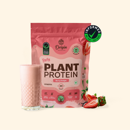 Origin Nutrition Daily Plant Protein  Strawberry Delight