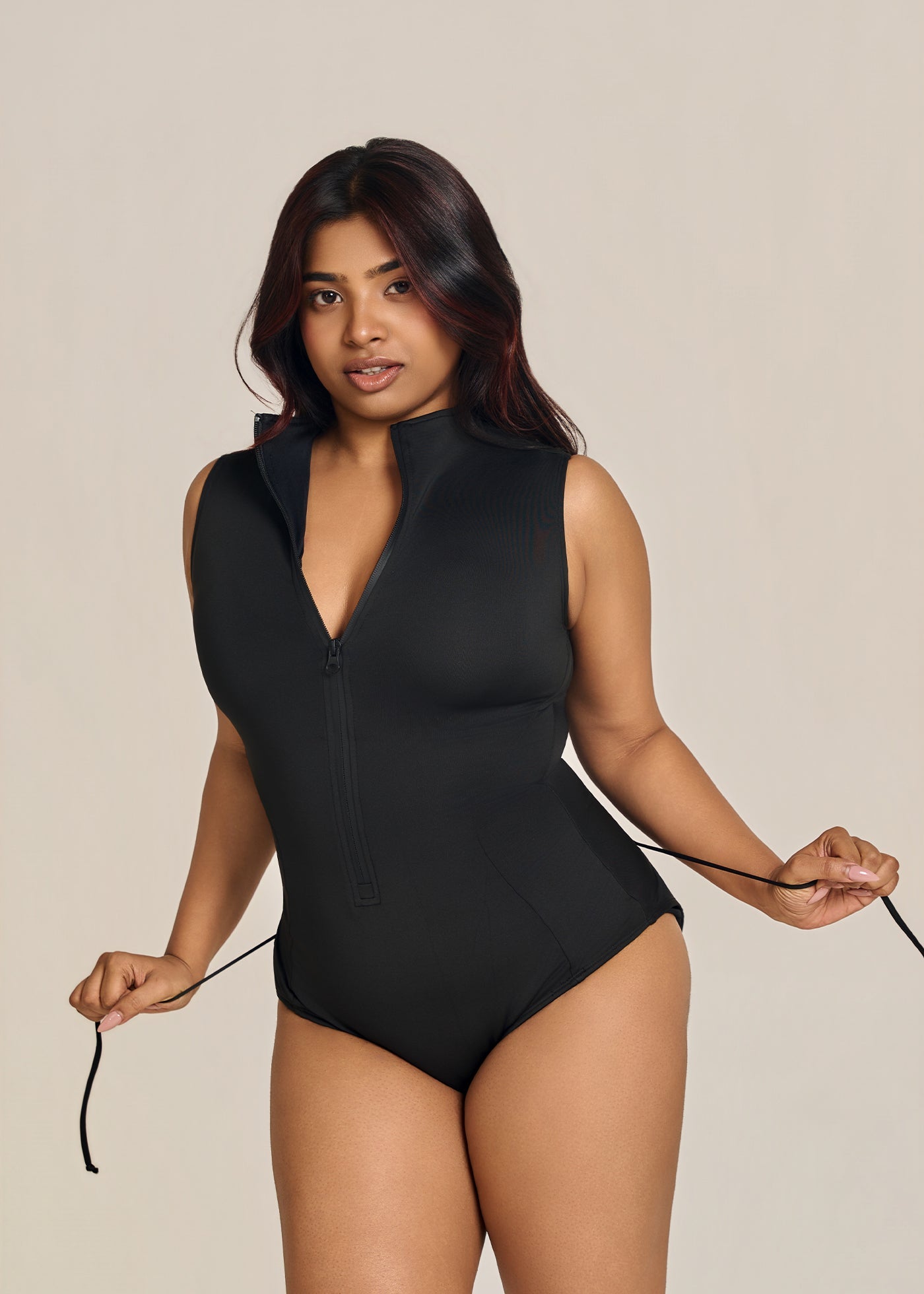 Zipper Shapewear Swimsuit