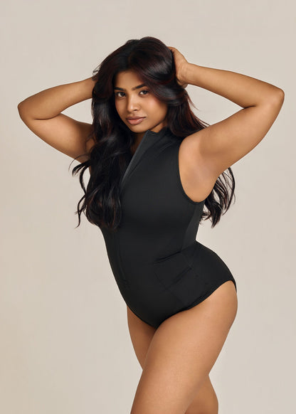 Zipper Shapewear Swimsuit