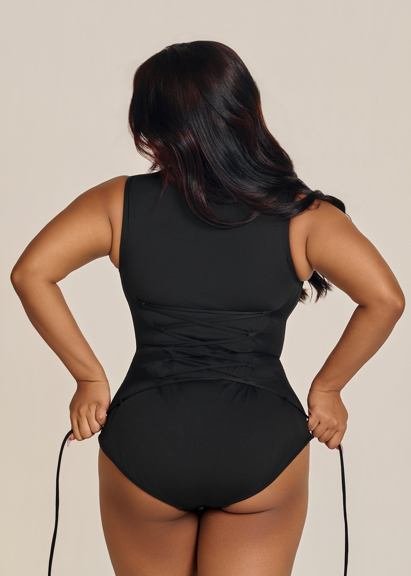 Zipper Shapewear Swimsuit