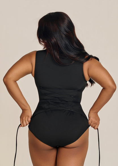 Zipper Shapewear Swimsuit