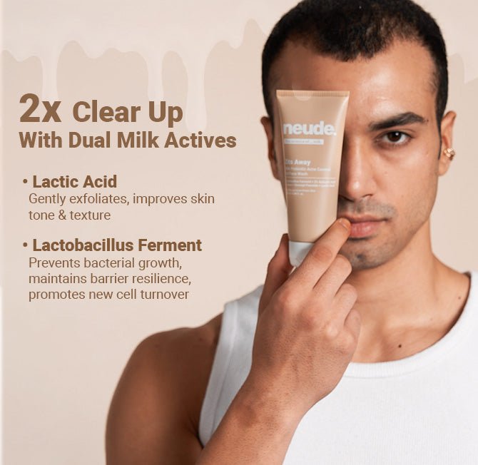 Zits Away Acne Control Gel Face Wash with 2% Salicylic Acid, Neem & Benzoyl Peroxide (Neude Skin) - Neude Skin