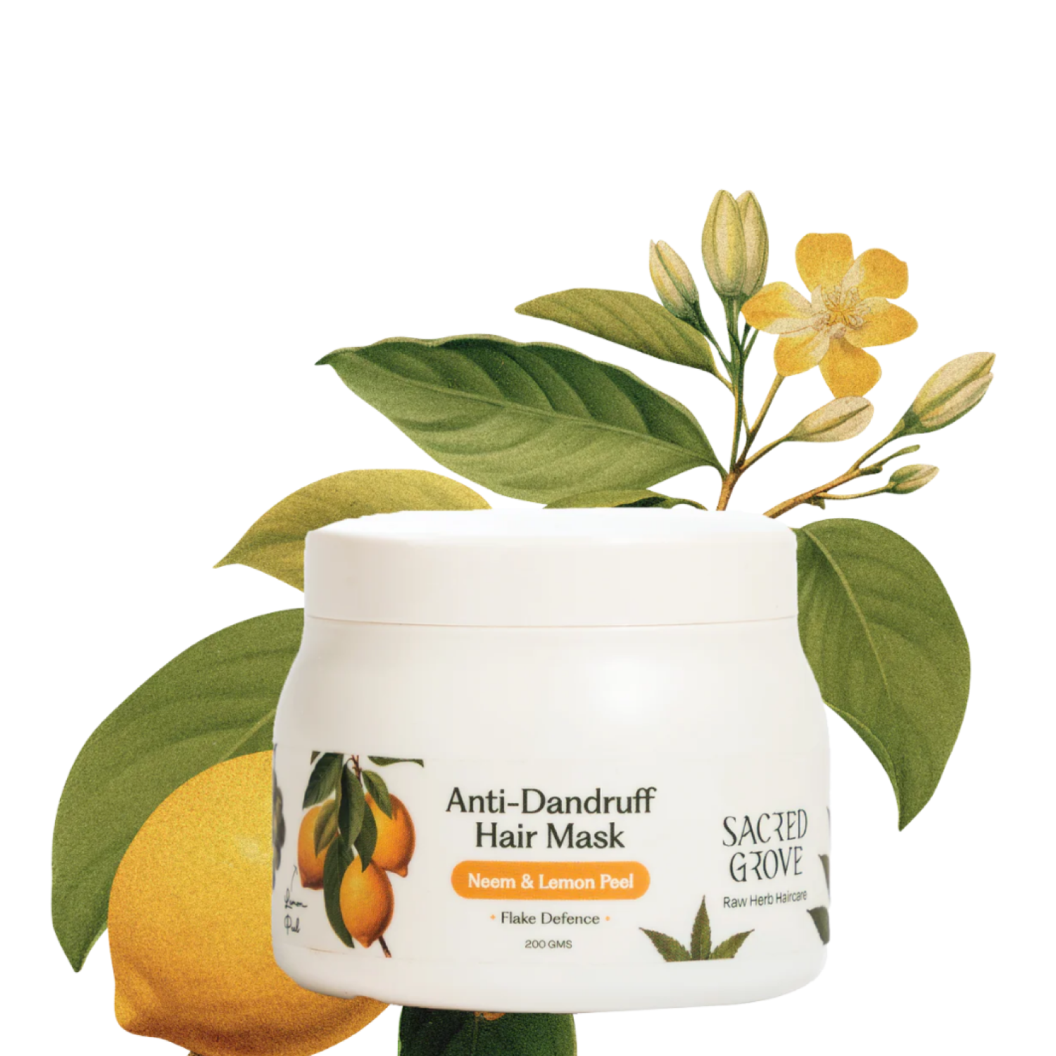 Neem Anti-Dandruff Hair Mask Plant based Intense Dandruff Treatment for flaky scalp (200g) | Sacred Grove at Broadway