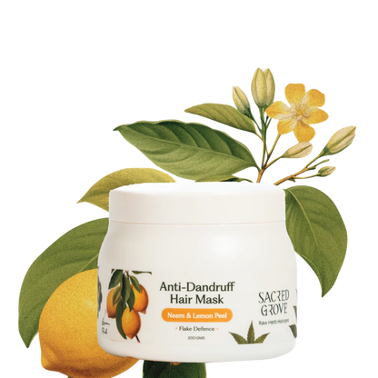 Neem Anti-Dandruff Hair Mask Plant based Intense Dandruff Treatment for flaky scalp (200g) | Sacred Grove at Broadway