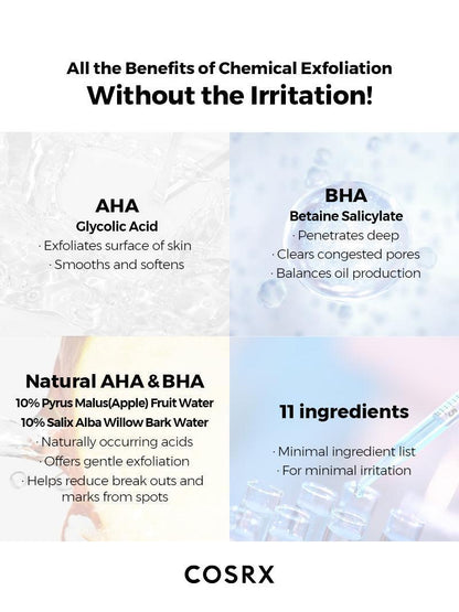 AHA/BHA Clarifying Treatment Toner - 5.07 fl.oz / 150ml | Cosrx at Broadway