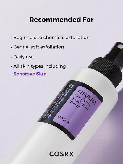 AHA/BHA Clarifying Treatment Toner - 5.07 fl.oz / 150ml | Cosrx at Broadway
