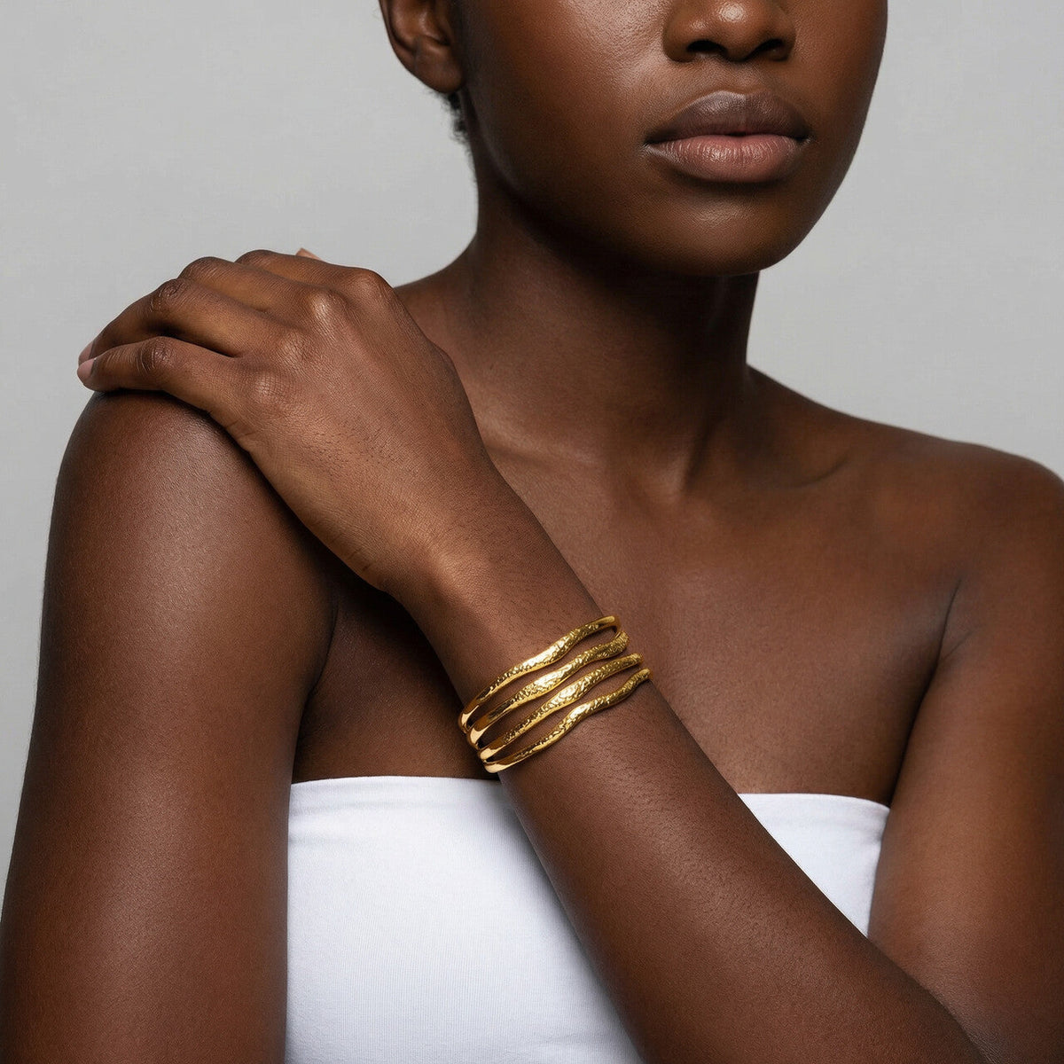 Golden Waves Cuff Bracelet