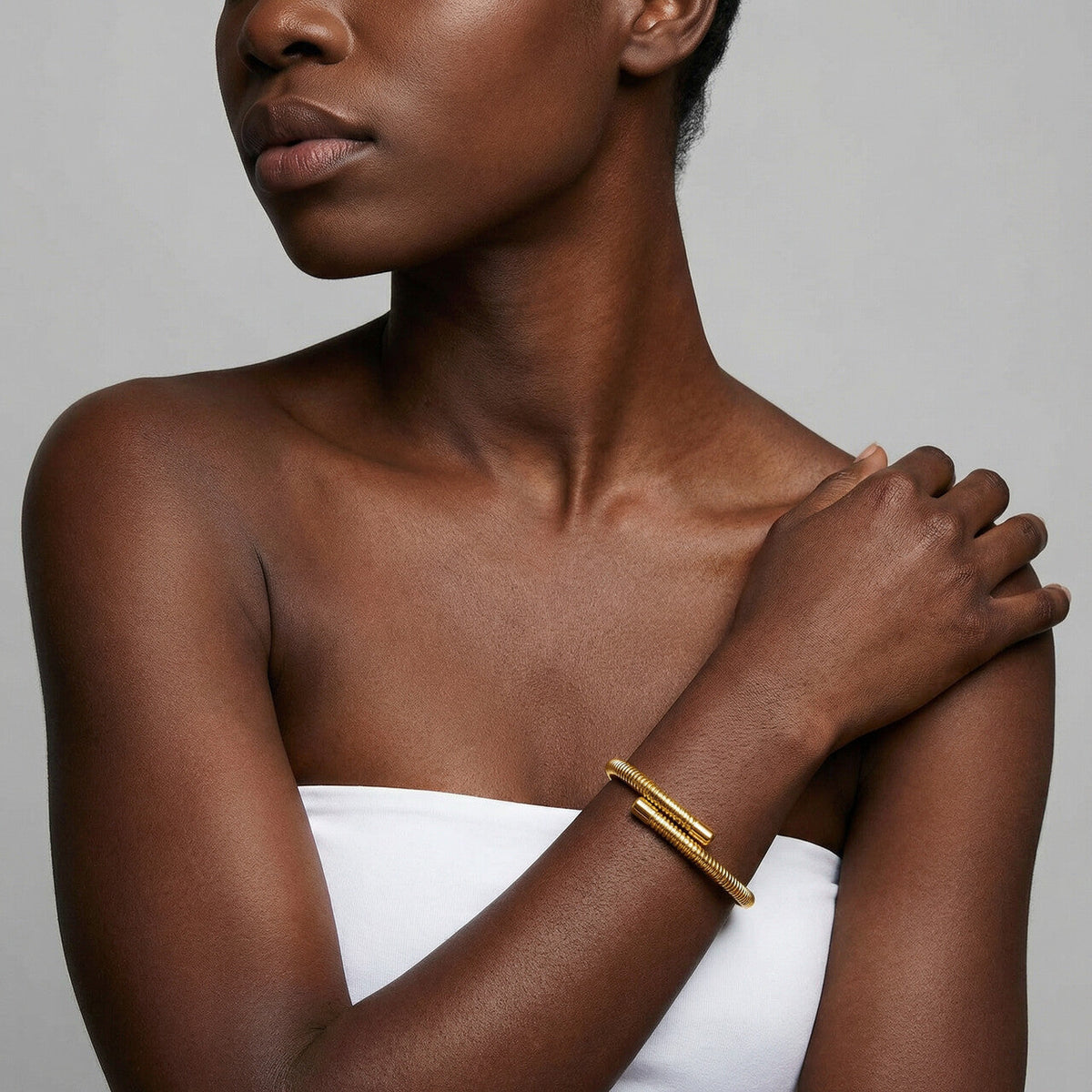Stackable Wraparound Gold Bracelet