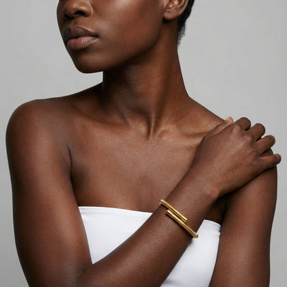 Stackable Wraparound Gold Bracelet