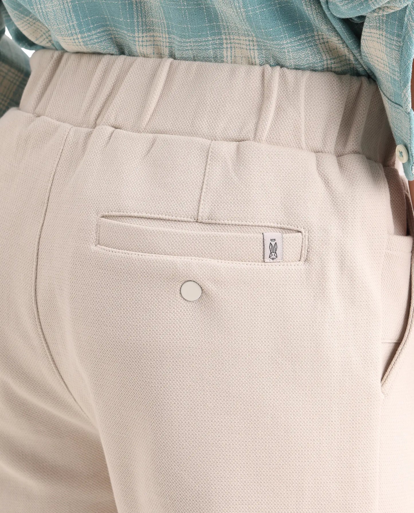 Rare Ones Kids Aura Off White Cotton Fabric Button And Zipper Closure Straight Fit Trouser