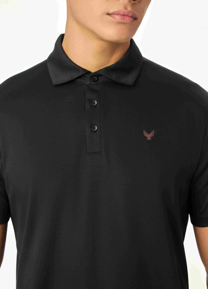 ARIN â€“ The Lucky Dove Black Polo-Lustra Cotton