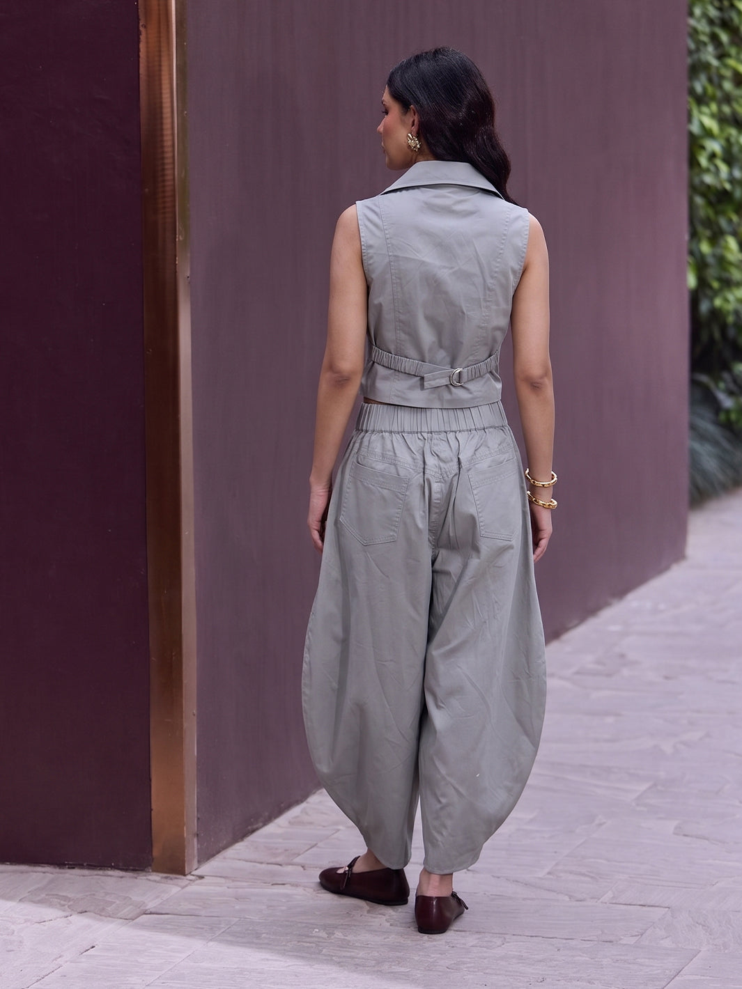 Mineral Cotton Cowl Pants