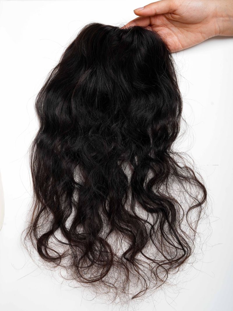 Backcombed hair topper – 14-16 inch- Lace Base – 4×4 | Nish Hair