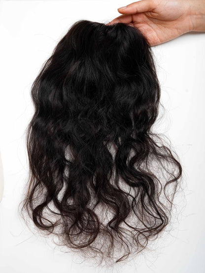 Backcombed hair topper – 14-16 inch- Lace Base – 4×4 | Nish Hair