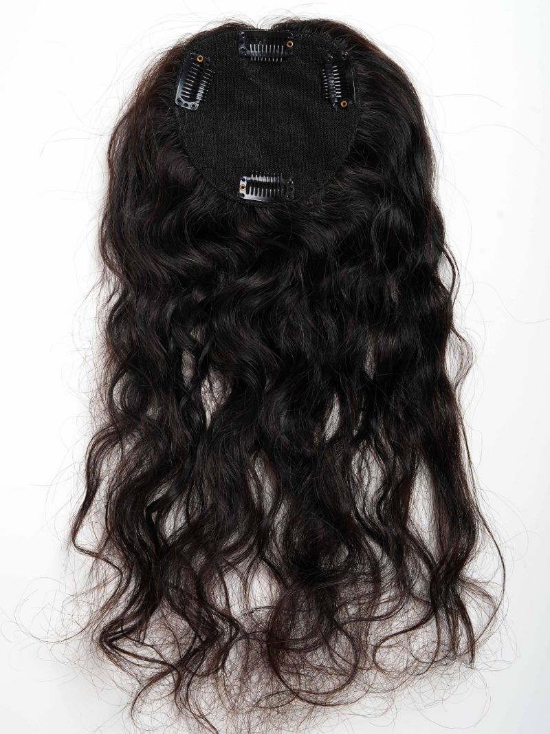 Backcombed hair topper – 14-16 inch- Lace Base – 4×4 | Nish Hair