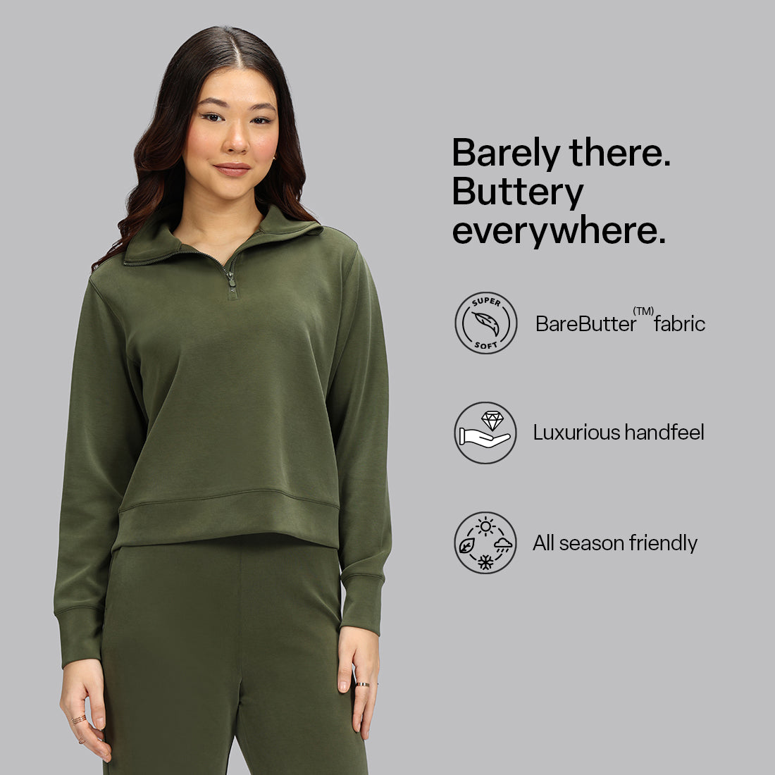 BareButter™ Pullover With Zipper | BlissClub at Broadway