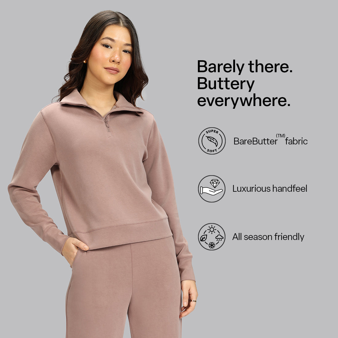 BareButter™ Pullover With Zipper | BlissClub at Broadway
