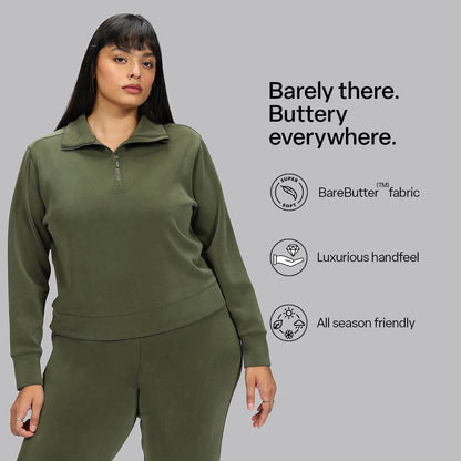 BareButter Pullover With Zipper