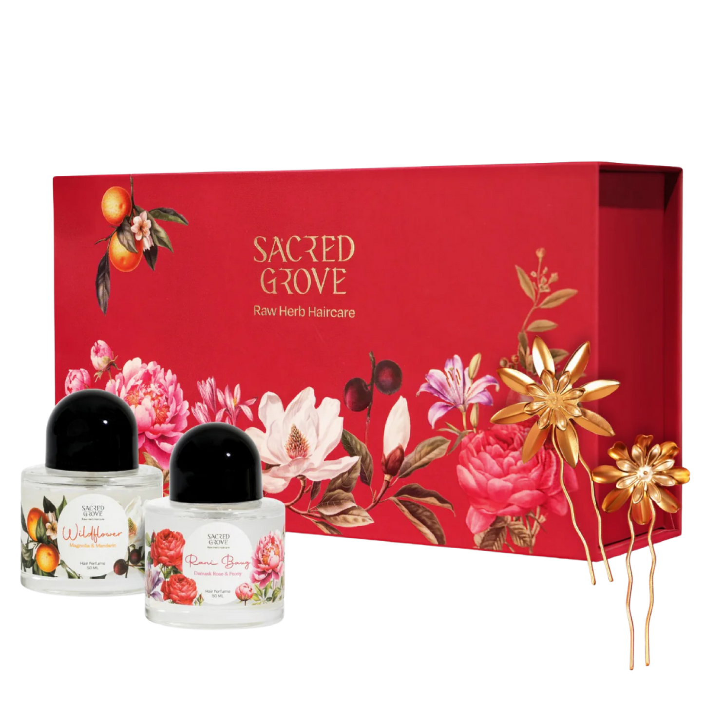 Hair Perfume Bloom Box Perfume Gift Set for Women Floral Hair Mist Alcohol Free (100ml) | Sacred Grove at Broadway