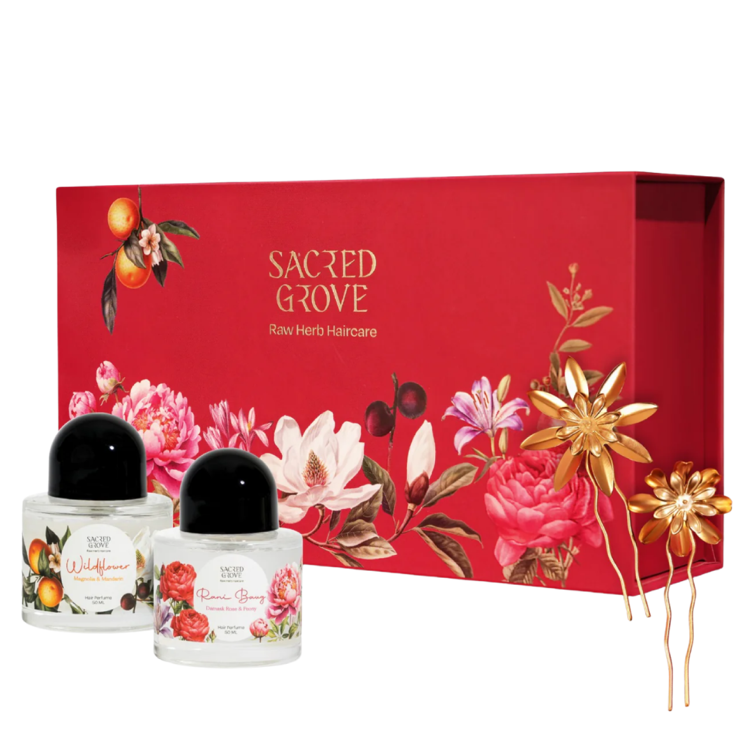 Hair Perfume Bloom Box Perfume Gift Set for Women Floral Hair Mist Alcohol Free (100ml) | Sacred Grove at Broadway
